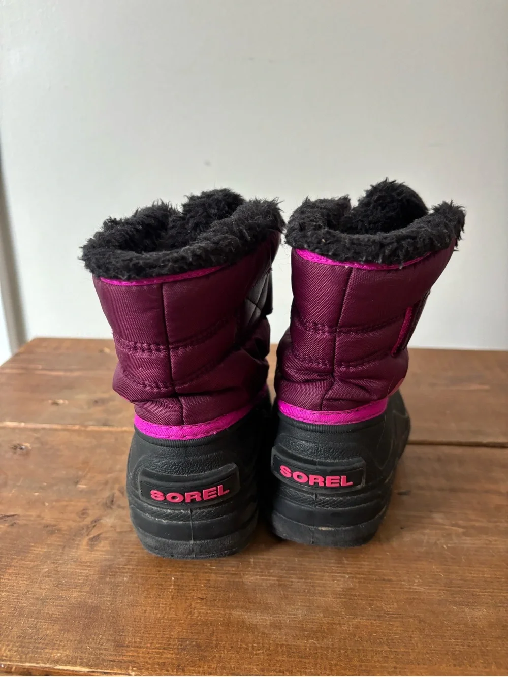 Sorel Snow Commander Kids' Black Winter Snow Boots Size 8